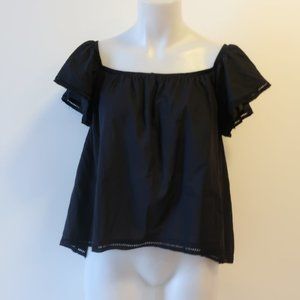 MCGUIRE BLACK FLOUNCE TOP SZ S*